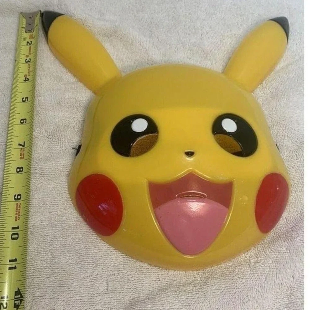 Pokemon Pikachu Plastic Costume Face Mask Yellow Kids Halloween‎ Accessory